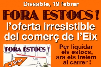 FORA ESTOCS! Una oferta irresistible del comerç de l'Eix