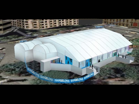 Inauguración “Bargelona”, la pista de hielo de la Fundació Barcelona Comerç en la plaza Cataluña