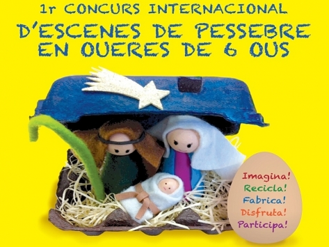 1r Concurso Internacional de escenas de belén en hueveras de 6 huevos