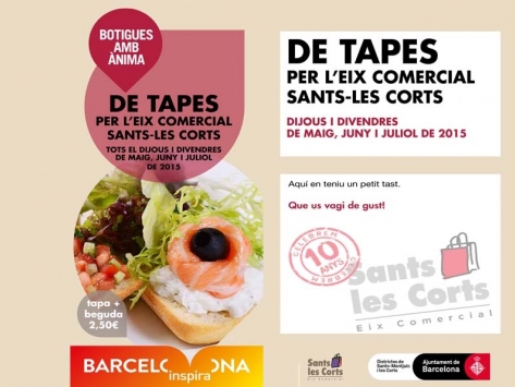 De tapes per l'Eix comercial Sants-Les Corts