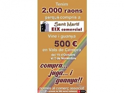 Tenemos 2000 razones para comprar en Sant Martí Eix Comercial