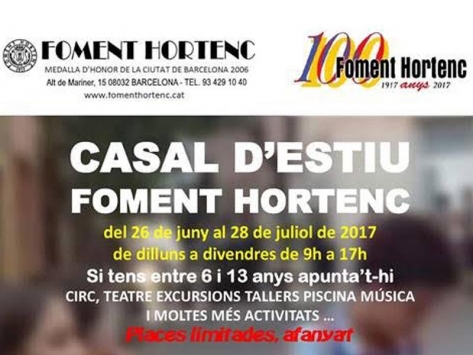 Casal de Verano en el Foment Hortenc