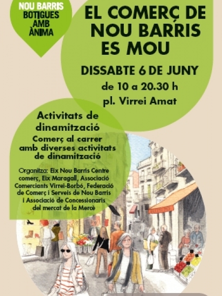 6 de junio en la plaça Virrei Amat, el Comercio de Nou Barris se Mueve