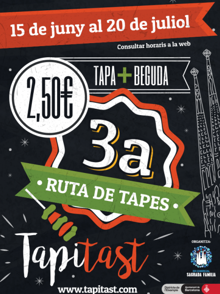 Tapitast a Sagrada Família: 3a edició Tapitas Estiu 2017