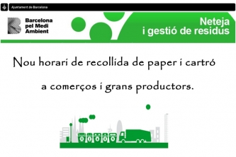 Nuevo horario de recogida de papel y cartón