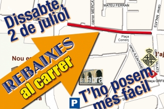 El dia 2 de julio Rebajas en la calle!!!