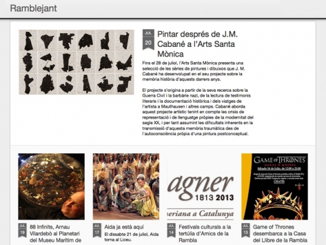 Novedades en la Web y en el bloc de Amics de la Rambla