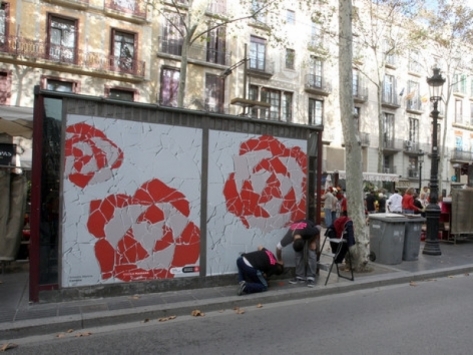 Las paradas de las Ramblas se llenan de arte