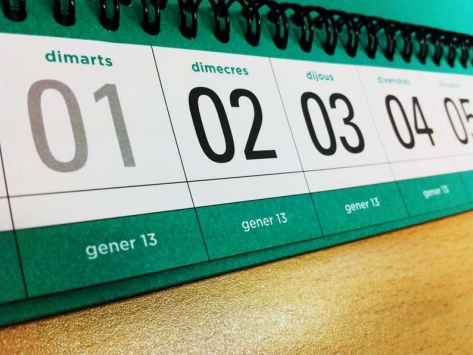 Calendario oficial de fiestas laborables para el año 2013.