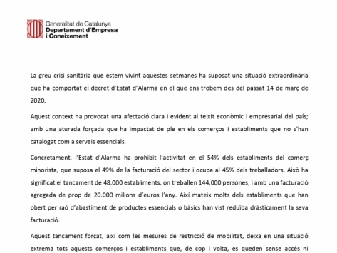 Manifest conjunt del Comerç Català